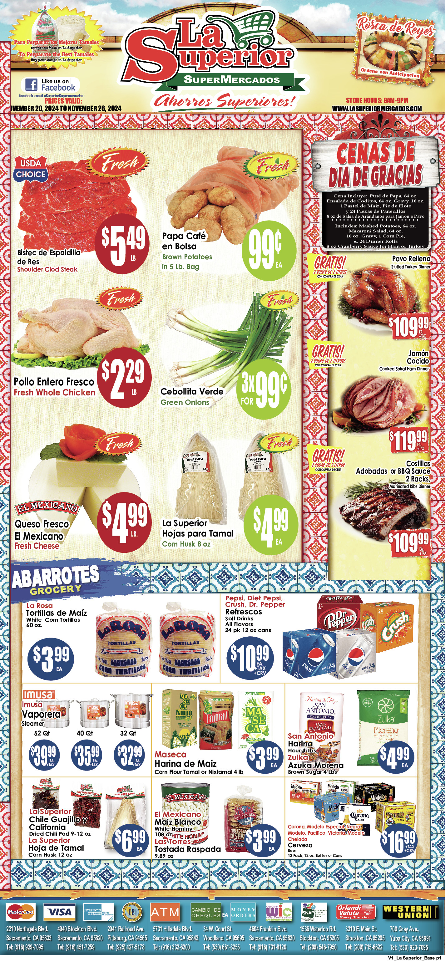 Weekly AD 1 Page. valid thruogh 11/20/2024 - 11/26/2024